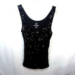 Old Navy Black Sequence Tank Top XS
